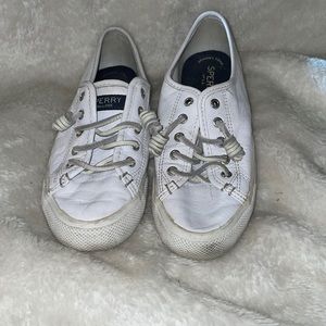 White Sperry shoes